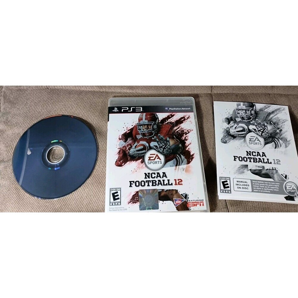 NCAA Football 12 2012 (PlayStation 3, PS3) Complete w/ Manual CIB Black Label